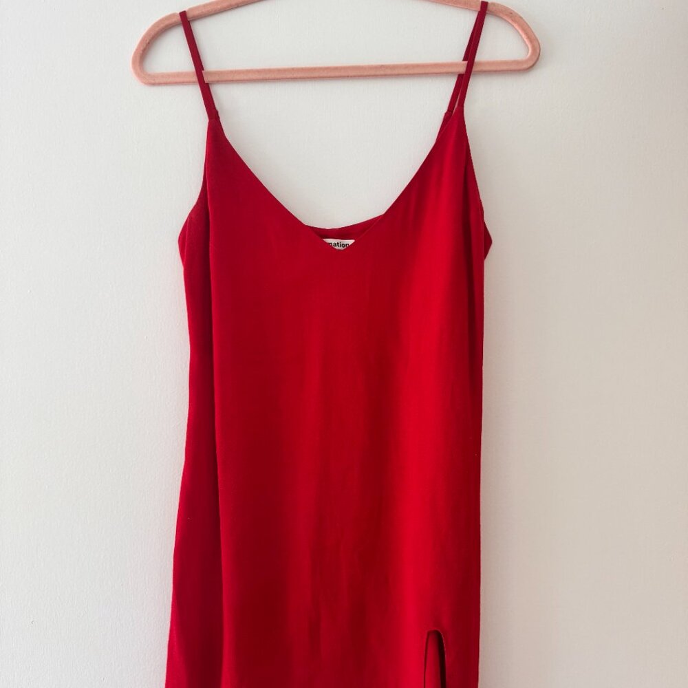 Reformation Red Marlowe Mini Dress in Small - Picture 2 of 5